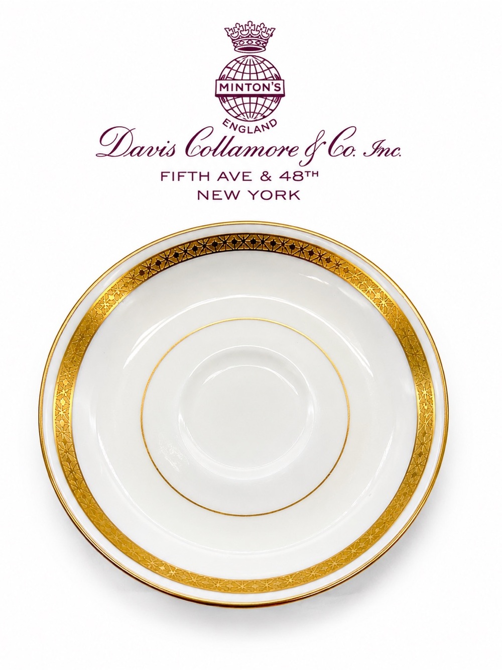 Minton Davis Collamore Gold Gilt Porcelain Trinket Jewelry Dish